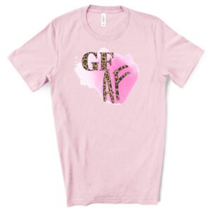 SHIRTS-2024-Gluten-Free-AF-Shirt-Leopard-Print-PINK-2-Bella-3001-Womens