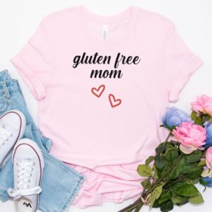 SHIRTS-2024-Gluten-Free-Mom-Shirt-PINK-1-Bella-3001-Womens