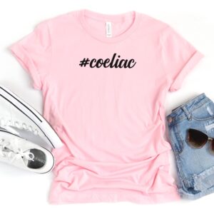 SHIRTS-2024-Hashtag-Coeliac-Shirt-PINK-1-Bella-3001-Womens
