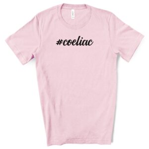 SHIRTS-2024-Hashtag-Coeliac-Shirt-PINK-2-Bella-3001-Womens