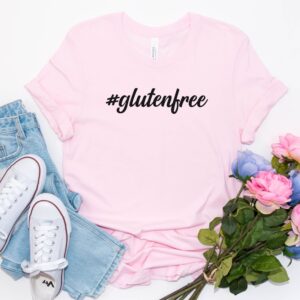 SHIRTS-2024-Hashtag-Gluten-Free-Shirt-PINK-1-Bella-3001-Womens
