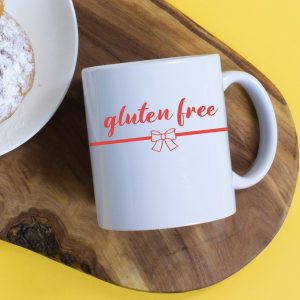MUGS 2025 - Gluten Free Mug RED TEXT & BOW
