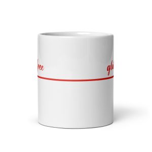 MUGS 2025 - Gluten Free Mug RED TEXT & BOW no-handle
