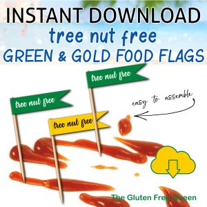 FOOD FLAGS 2026 - Tree Nut Free - Green and Gold - MAIN IMAGE v2
